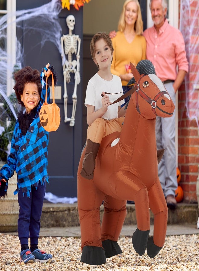 One Casa Inflatable Costumes for Kids,Blow Up Horse Suit,Ride On Halloween Costumes for Boys Girls (7-10YRS) - Image 3